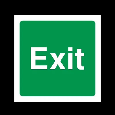 £1.29 • Buy EXIT Plastic Sign OR Sticker - Fire Exit, Emergency, Escape (EE48)