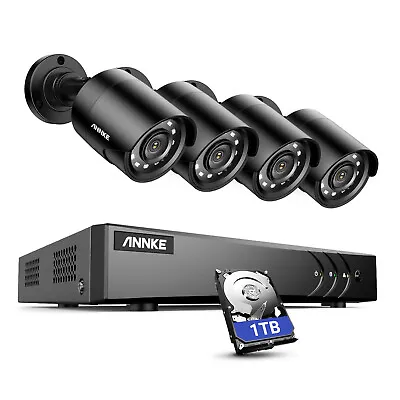 ANNKE 1080P Home Security System 4 Camera 8 Channel DVR 1TB HDD IR Night Vision • $249.49