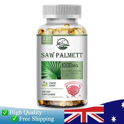 Saw Palmetto Extract 1000mg Vegan Capsule Prostate Health Hair Loss Support 120P • $21.98