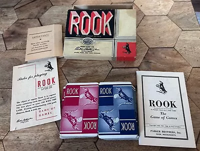 Rook Card Game Parker Brothers  1936 Complete Card Deck VINTAGE   • $7.99