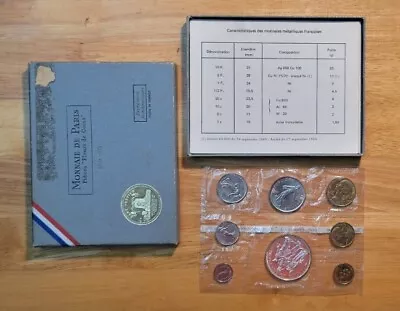 1970 Monnaie De Paris France Fleurs De Coins 8 Coin Set • $59.95