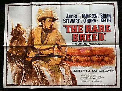 The Rare Breed Quad Poster 1966 James Stewart Maureen O’hara • £50