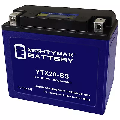 Mighty Max YTX20-BS Lithium Battery Replaces Yamaha 1049 SR VIPER L//R/S/X 20-21 • $117.99