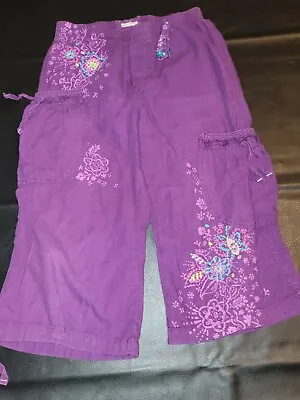 Naartjie Girls Purple Capris Pants XXXL 9 Years • $19.68