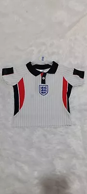 England Football 1990 Retro Third Kit Baby T-Shirt  6-9 Months • £5