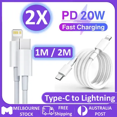 $1.99 • Buy 2x USB C Type C PD 20W Cable Fast Charging Charger For IPhone 14 13 11 12 Pro AU