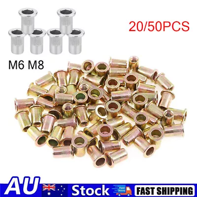 50X Nutsert Rivet Nuts M6 M8  Stainless Steel Zinc Plated Blind Rivnut Nutserts • $7.37