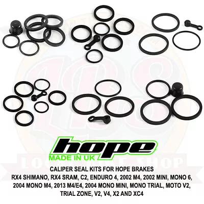 Hope Brakes Caliper Seal Kits RX4 C2 E4 M4 Mini Mono Trial Moto V2 V4 X2 XC4 New • $12.99