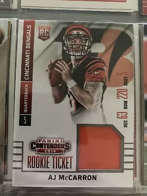 AJ McCarron Jersey Football Card • $13