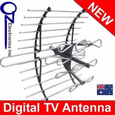 Digital TV Outdoor Antenna UHF VHF FM 4 AUSTRALIAN Conditions Country Areas • $36.95