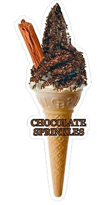 Ice Cream Van Single Cones With Different Toppings Advertising Window Stickers • £3.50