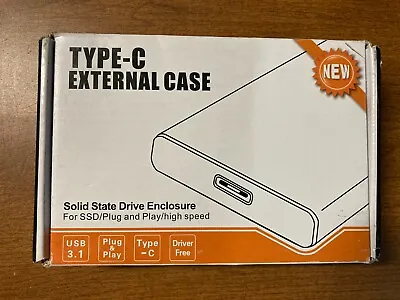 Type-C External Case SSD Enclosure Plug & Play USB 3.1 Driver Free • $9.99