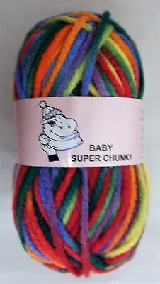 Woolyhippo Super Chunky Random Acrylic Multi Yarn 100g Knitting Wool Crochet  • £3.95