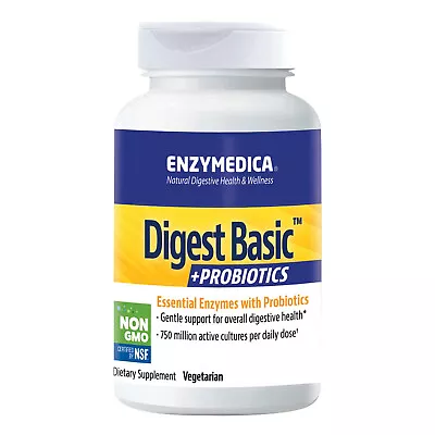 Enzymedica Digest Basic + Probiotics 90 Capsules Digestive Aide Non-GMO • $20.24