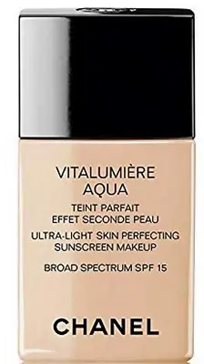 Chanel Vitalumiere Aqua Ultra-light Sunscreen Makeup  Spf 15 12 Beige Rose Nib • $48.59