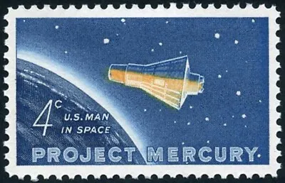 USA 1962 (2 For $1 Sale) - Project Mercury - Friendship 7 Capsule -- Scott #1193 • $1