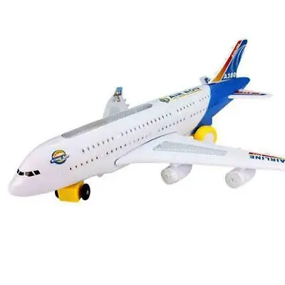 Toy Airplane Kids Electric Light Music Airplane Airbus Bump Aeroplane Hot Z7  R3 • $15.53