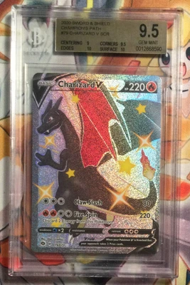 $51 • Buy Charizard V Champions Path BGS 9.5 Gem Mint Pokemon Card Secret Rare 079/073 SCR