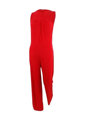 MICHAEL Michael Kors Women's  Crossover Wide-Leg Jumpsuit  (4 Red) • $65.99