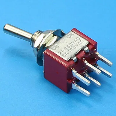 DPDT Mini Toggle Switch ON-ON PCB-Mount Premium Quality... USA Stock!!! • $2.89