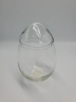 Vtg LIBBEY Crystal Creations GLASS EGG Terrarium Apothecary Candy Jar Easter  • $13.99