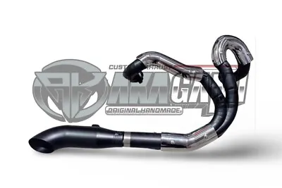 Custom Exhaust Fit For Harley- Davidson V-ROD VRSCA  2 Into 1 Black Series  • $600