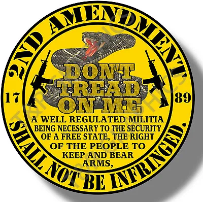 $3 • Buy 2nd Amendment Gun Sticker Decal, Don't Tread On Me Gun Rights Truck Windows NRA
