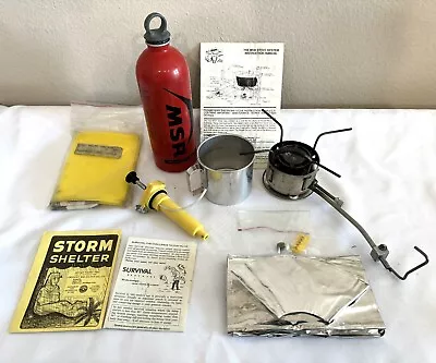 Msr Camp Stove System W/ Instructions & Fuel Bottle & Fuel Pump & Accessories • $51