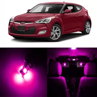 10 X Pink Interior LED Lights Package For 2012 - 2017 Hyundai Veloster + TOOL • $11.99