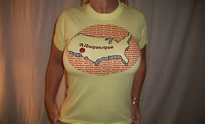 Vintage 80s McDonald's T Shirt XS Albuquerque New Mexico Restaurant Promo Tee Ar • $44.99