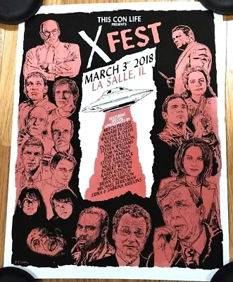 The X-files X-fest 2018 Convention Poster J.j. Lendl New Mulder Scully Rare • $31.99