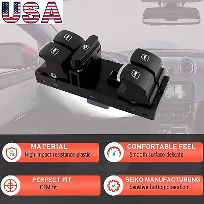 Master Driver Power Window Switch For 2009-2017 VW Tiguan/Golf/Jetta/CC/Passat • $11.59