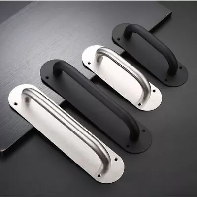 D Pull Door Handle Silver Black Doorknob Door Hardware Door Handgrip  Hotel • £7.40