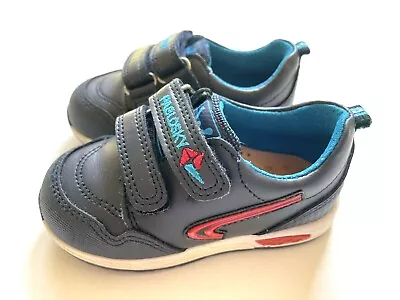 VGUC Pablosky Baby Boys Leather Sneakers In Navy Blue EU 22 US 6-6.5 • $35