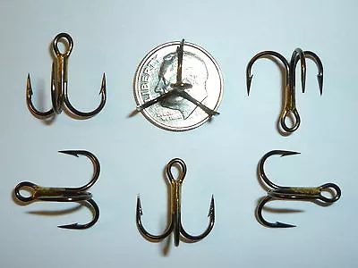 (100) Vmc Short-shank 1x Treble Hooks (size 6) Bronze (9651bz) Bulk 9651 • $29.90