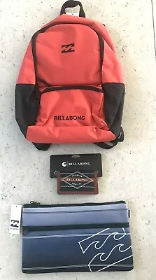 Bnwt Billabong Atom Backpack Pencil Case & Velcro Wallet  Combo Rrp $99 • $53.99