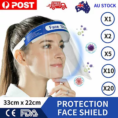 Full Face Cover Protection Safety Mask Shield Clear Glasses Anti-Fog Anti-Splash • $295.20