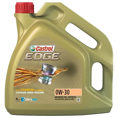 £46.95 • Buy Edge 4L Car Engine Oil 4 Litre 0W30 C3 Fully Synthetic Dexos - Castrol 1533EB