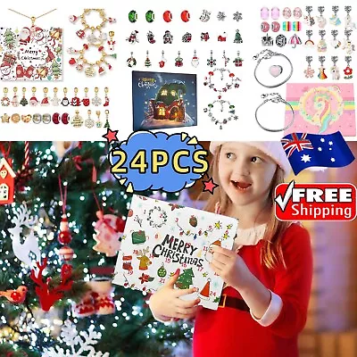 24pcs Christmas Advent Calendar Countdown DIY Jewelry Bracelet Making Set • $21.99