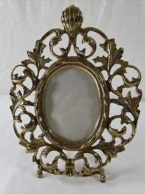 VTG Virginia Metalcrafters Round Brass Heavy Picture Frame Used  • $48