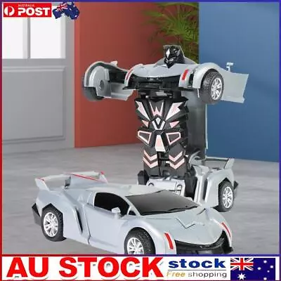 2 In 1 Mini Car Toys One-key Deformation Robot Car Toy Boys Gift (B Grey) • $10.39