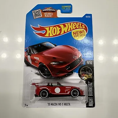 RARE 2015 Mazda MX-5 Miata HOT WHEELS Nightburners DHP05 • $10