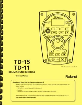 Roland TD-15 TD-11 Drum Sound Module OWNER'S MANUAL • $33.98