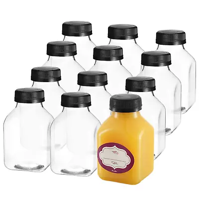 Plastic Juice Bottles With Caps - 12 Pack 8Oz Small Reusable Water Bottles With  • $29.61