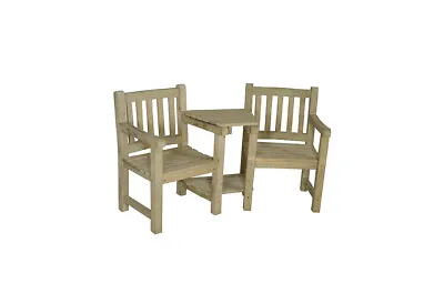 Forest 6 X 2ft Love Seat Harvington Wood Garden Bench Table 2 Seat Free Delivery • £269.99