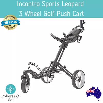 Incontro Sports Leopard 3 Wheel Golf Push Cart Golf Buggy Golf Cart • $254.96