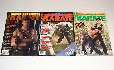 Lot Of 3 Vintage Inside Karate Magazines Martin Kove Manuel Siverio All 1987 • $34.95