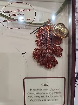 Nature To Treasure Collection Handcrafted Preserved Oak Leaf Keepsake (#253) • $20
