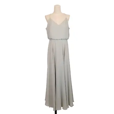 Jenny Yoo Collection Inesse Maxi Dress Morning Mist Sz 10 • $115