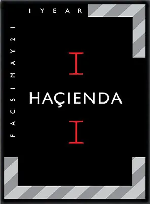 HACIENDA 1st BIRTHDAY 1983 FRAMED POSTER • £35